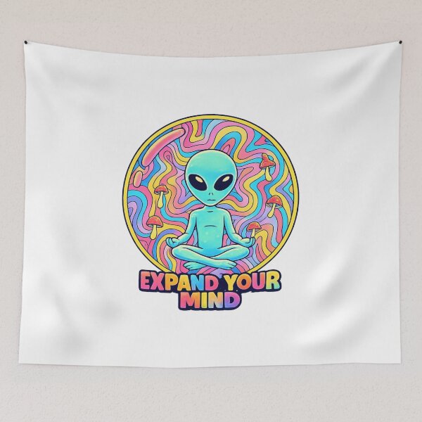 Item preview, Alien Trippy Meditation Art designed and sold by SoftSproutstu.