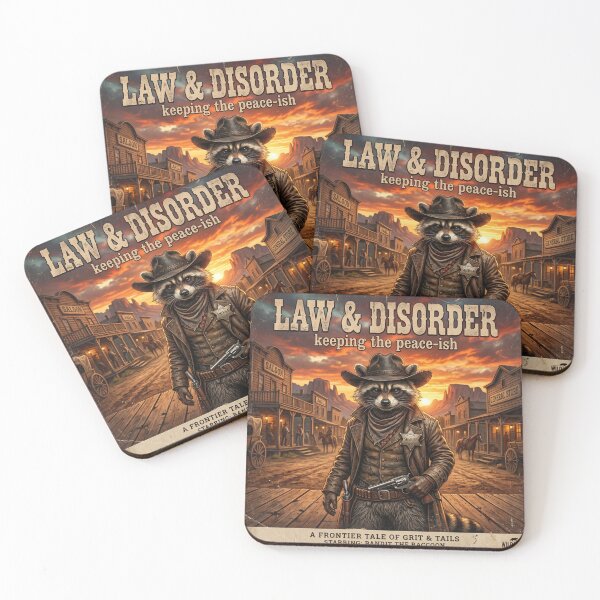 Item preview, Law & Disorder Raccoon Sheriff | Funny Vintage Western T-Shirt designed and sold by DmaarGroup.