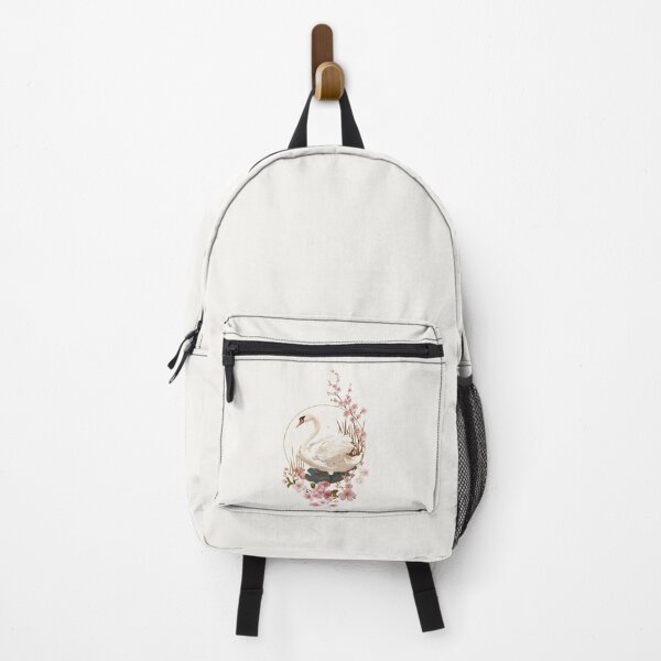Item preview, Elegant White Swan Cherry Blossom Floral Art designed and sold by PixelQ.