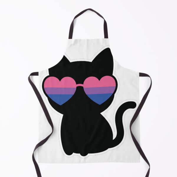 Item preview, Cute Black Cat Bisexual Pride Heart Sunglasses designed and sold by TeNovaStudio.