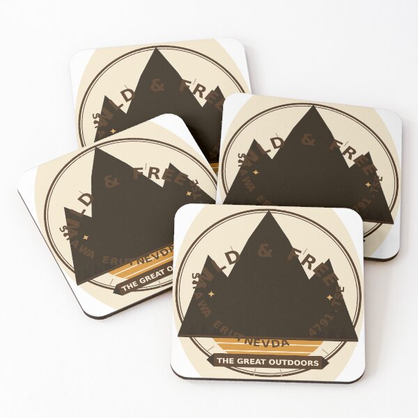 Item preview, Wild and Free Retro Vintage Mountain Badge designed and sold by Globivara Studio.