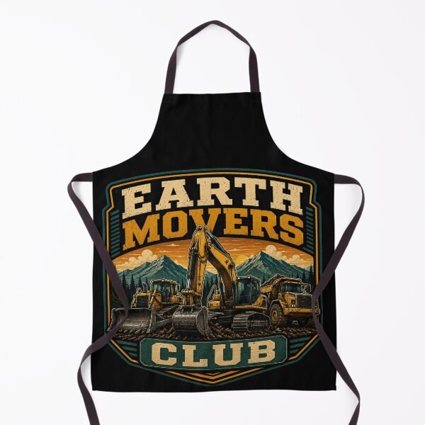Item preview, Earth Movers Club Heavy Equipment Construction Vintage Designearth movers club designed and sold by kakmi-art.