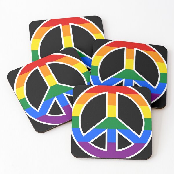 Item preview, Rainbow Pride Peace Sign Vintage Minimalist Graphic designed and sold by TeNovaStudio.