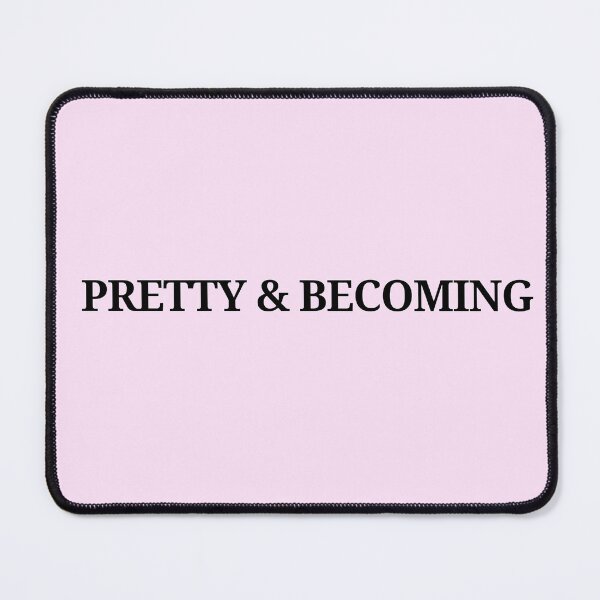 Item preview, PRETTY & BECOMING White Typography Minimal Aesthetic Graphic Design Modern Statement Print designed and sold by KleanGirlAesthetics.