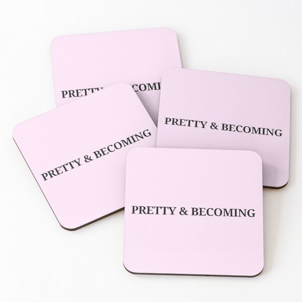 Item preview, PRETTY & BECOMING White Typography Minimal Aesthetic Graphic Design Modern Statement Print designed and sold by KleanGirlAesthetics.
