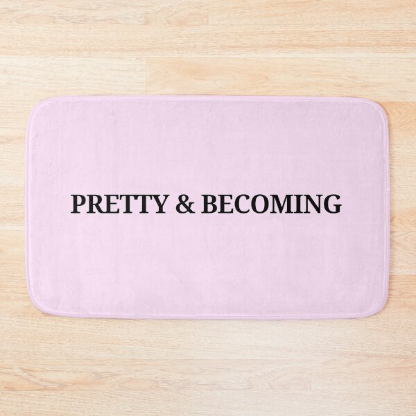 Item preview, PRETTY & BECOMING White Typography Minimal Aesthetic Graphic Design Modern Statement Print designed and sold by KleanGirlAesthetics.