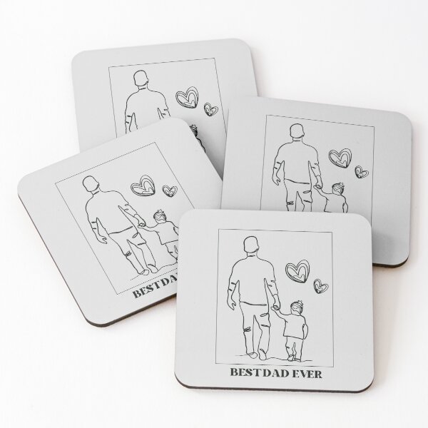 Item preview, Best Dad Ever Line Art Father and Daughter designed and sold by Rhodes Shop.