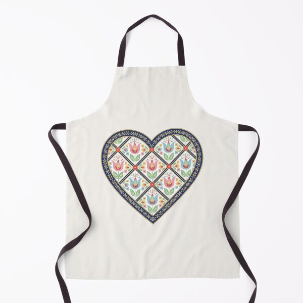 Item preview, Vintage Floral Heart Tulip Folk Art Illustration designed and sold by PixelQ.