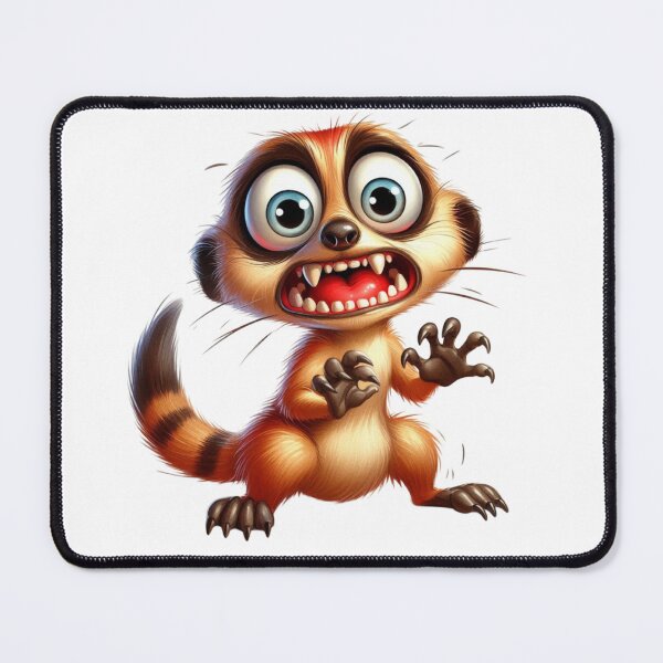 Item preview, Hilarious Exaggerated Meerkat Cartoon Illustration designed and sold by LunaPixelStudio.