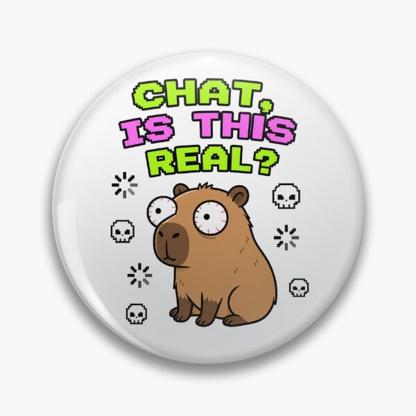 Item preview, Chat Is This Real Brainrot Capybara Meme designed and sold by iqaaaaaa.