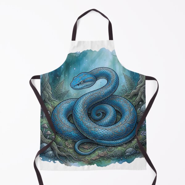 Item preview, Mystic Blue Pit Viper Enchanted Forest Sticker designed and sold by HoneyBreezeCo.