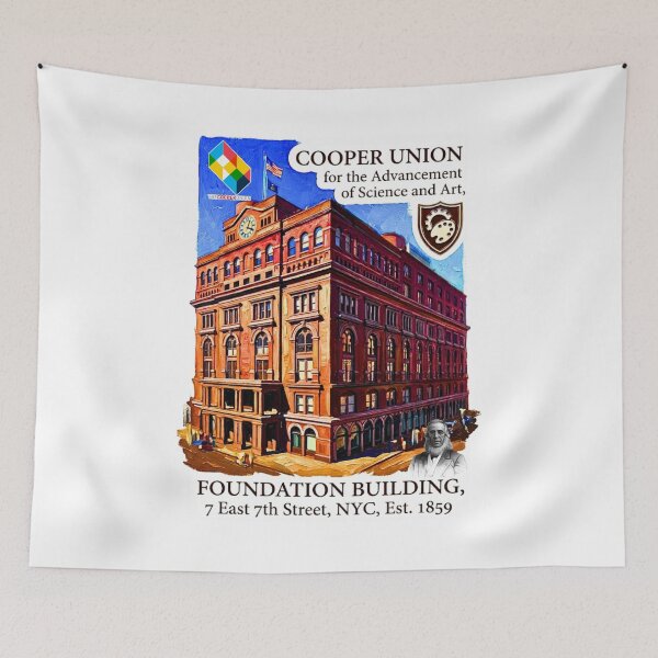 Item preview, Cooper Union Foundation Building Oil Painting Art designed and sold by EvergreenPark - Tee Studio.