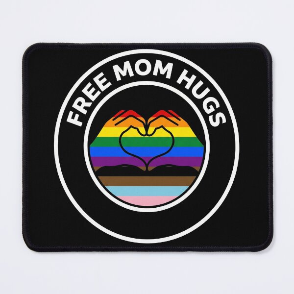 Item preview, Free Mom Hugs Progress Pride Flag Heart Hands Emblem designed and sold by TeNovaStudio.