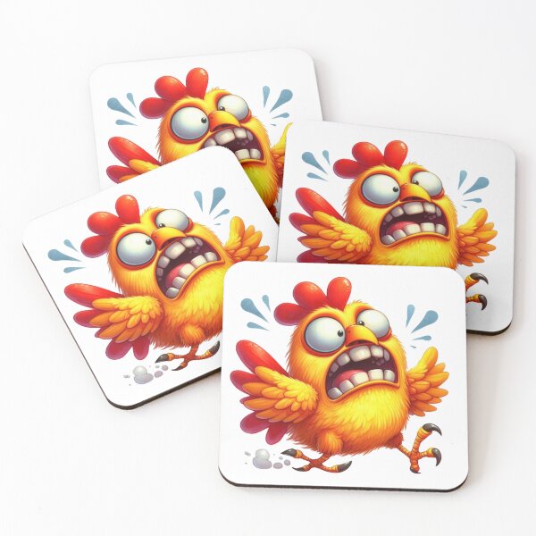 Item preview, Hilarious Exaggerated Chicken Cartoon Illustration designed and sold by LunaPixelStudio.
