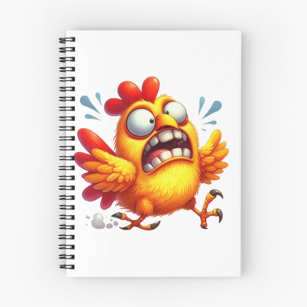 Item preview, Hilarious Exaggerated Chicken Cartoon Illustration designed and sold by LunaPixelStudio.