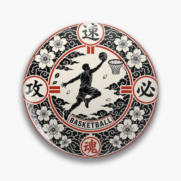 Item preview, Sokko Hissho – Japanese Kamon Basketball Sticker Art designed and sold by Locker39.