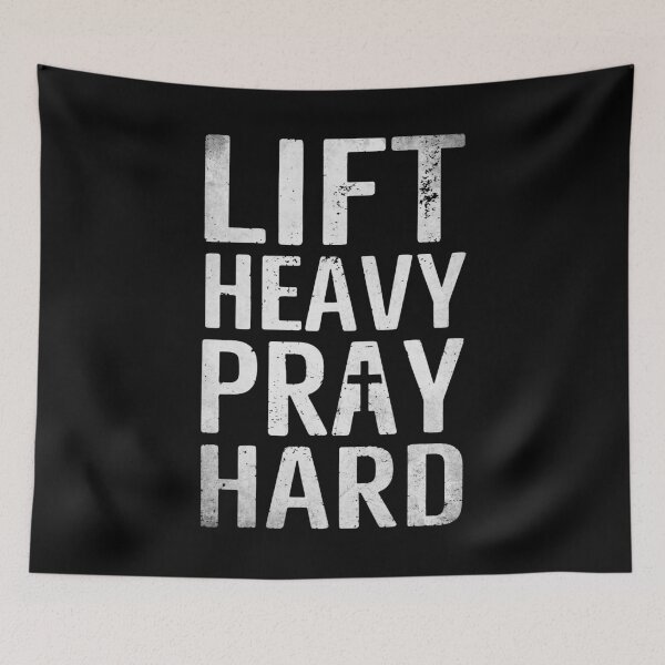 Item preview, Lift Heavy Pray Hard Gym Christian Workout designed and sold by suhairee-studio.