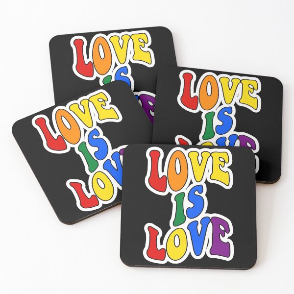 Item preview, Love Is Love Retro Groovy Typography Rainbow Pride designed and sold by TeNovaStudio.