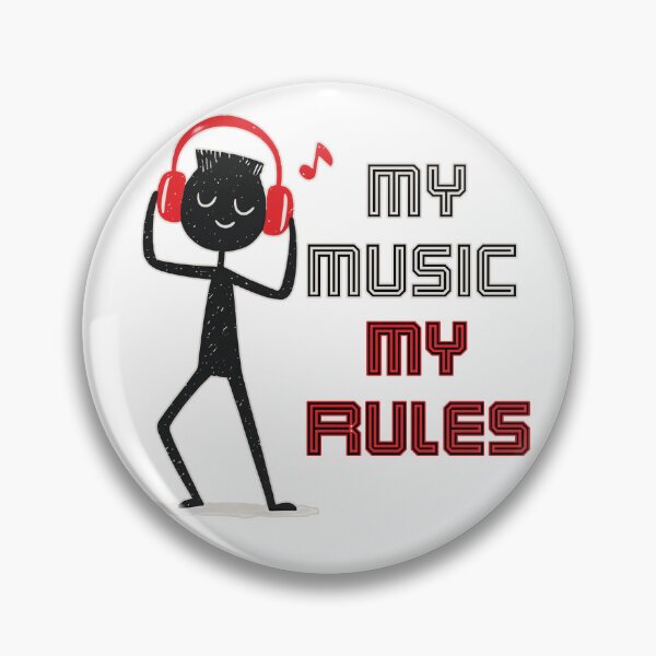 Item preview, My Music My Rules Funny Stickman Graphic Retro Typography Streetwear designed and sold by DesignArtist.ia.