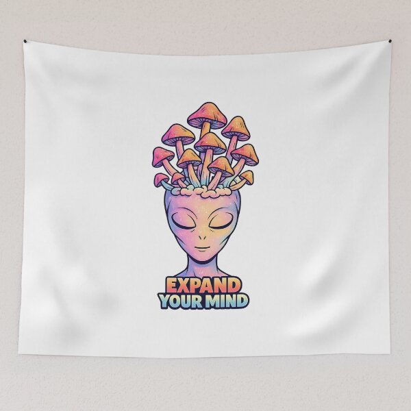 Item preview, Trippy Alien Head Psychedelic Art designed and sold by SoftSproutstu.