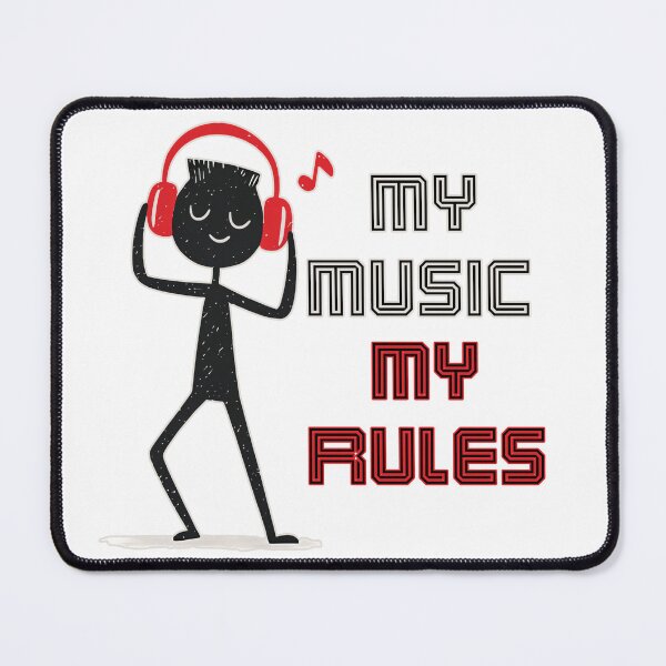 Item preview, My Music My Rules Funny Stickman Graphic Retro Typography Streetwear designed and sold by DesignArtist.ia.