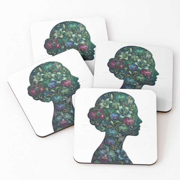 Item preview, Botanical Goddess - Floral Silhouette  Art designed and sold by Doodledraft.