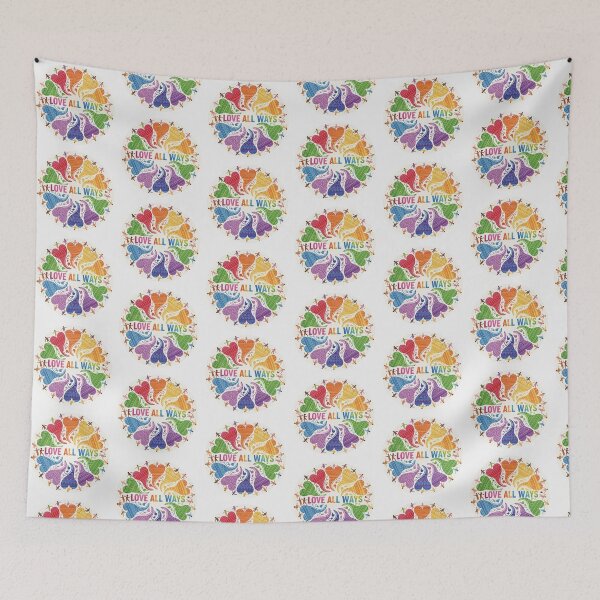 Item preview, Love All Ways Rainbow Pride Heart Mandala Art designed and sold by PixelQ.