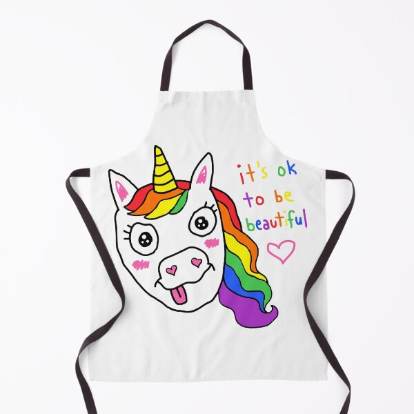 Item preview, It's ok to beautiful rainbow unicorn designed and sold by Doodlywood.