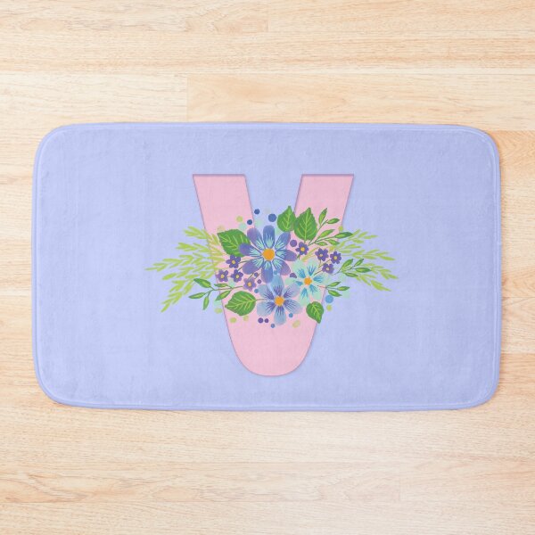 Item preview, Flowery Letter V designed and sold by CharlottePlaceArt.
