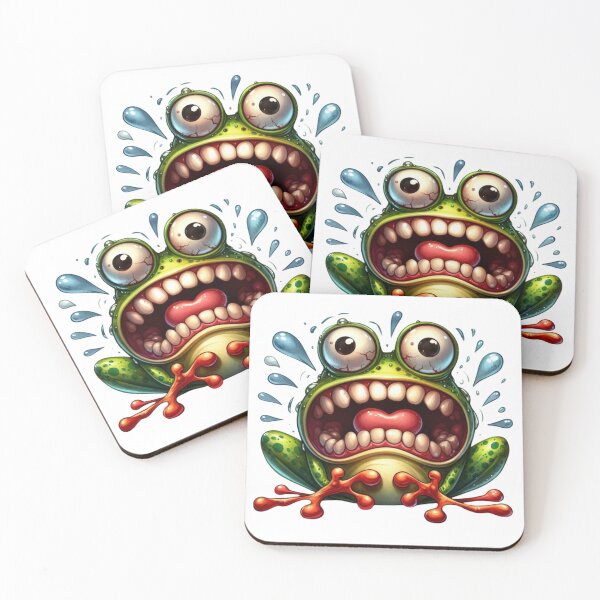 Item preview, Hilarious Exaggerated Frog Cartoon Illustration designed and sold by LunaPixelStudio.
