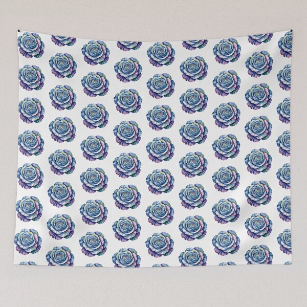 Item preview, Blue Violet Rose Watercolor Bloom designed and sold by NatArtSA.