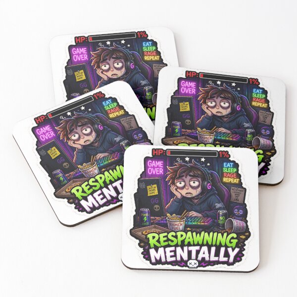 Item preview, Respawning Mentally Funny Gaming Meme Sticker designed and sold by Sticker Sprout.