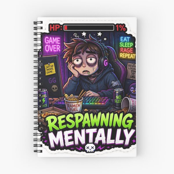 Item preview, Respawning Mentally Funny Gaming Meme Sticker designed and sold by Sticker Sprout.