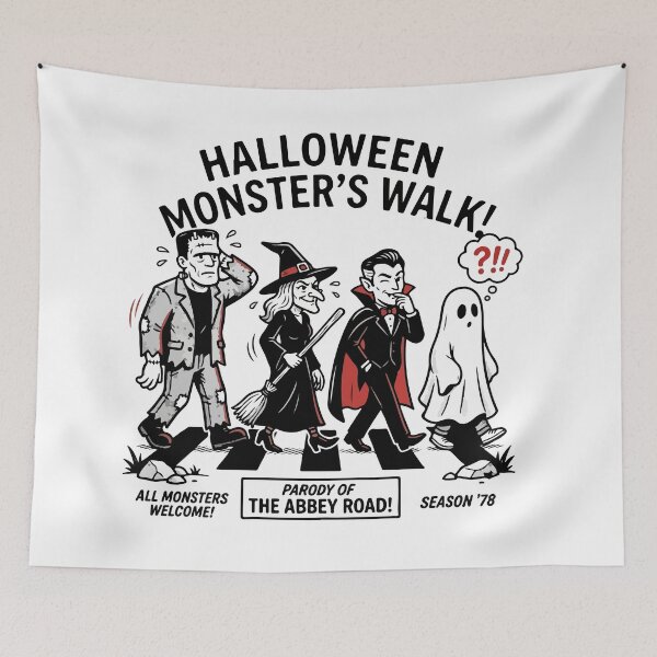 Item preview, Halloween Monster's Walk Abbey Road Parody designed and sold by Brexmore3.
