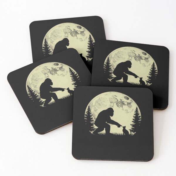 Item preview, Bigfoot and Cat under Moon Funny designed and sold by suhairee-studio.