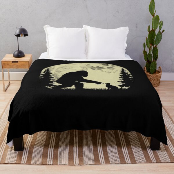 Item preview, Bigfoot and Cat under Moon Funny designed and sold by suhairee-studio.