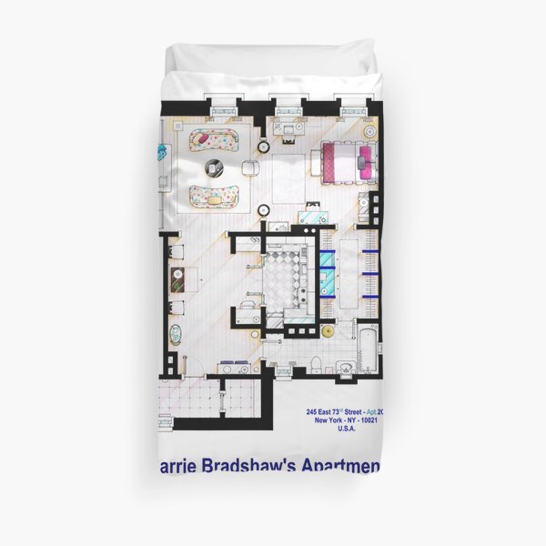 Carrie Bradshaw apt. (Sex and the City movies) Duvet Cover