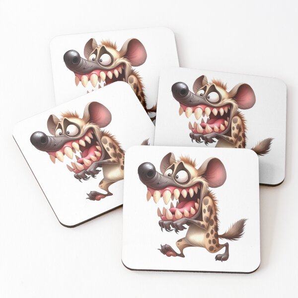 Item preview, Hilarious Exaggerated Hyena Cartoon Illustration designed and sold by LunaPixelStudio.