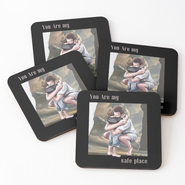 Item preview, You Are My Safe Place Father Hug Watercolor Art designed and sold by Rhodes Shop.