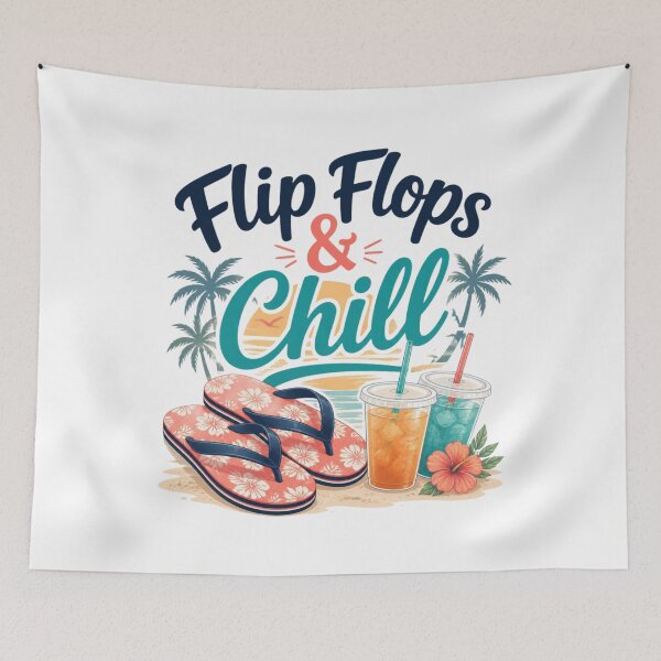 Item preview, Flip Flops & Chill – Tropical Summer Vibes designed and sold by ABLAT_CREATIONS.