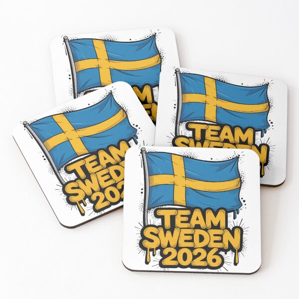 Item preview, Team Sweden 2026 Fan Flag T-Shirt V18 designed and sold by DBWStudios.