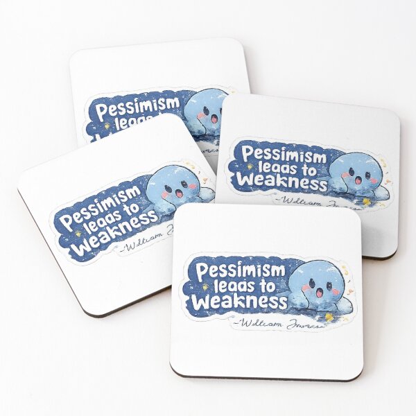 Item preview, Pessimism Leads to Weakness Quote Sticker | William James Inspirational Motivation Design | Cute Positive Mindset Artwork designed and sold by myteesmypassion.