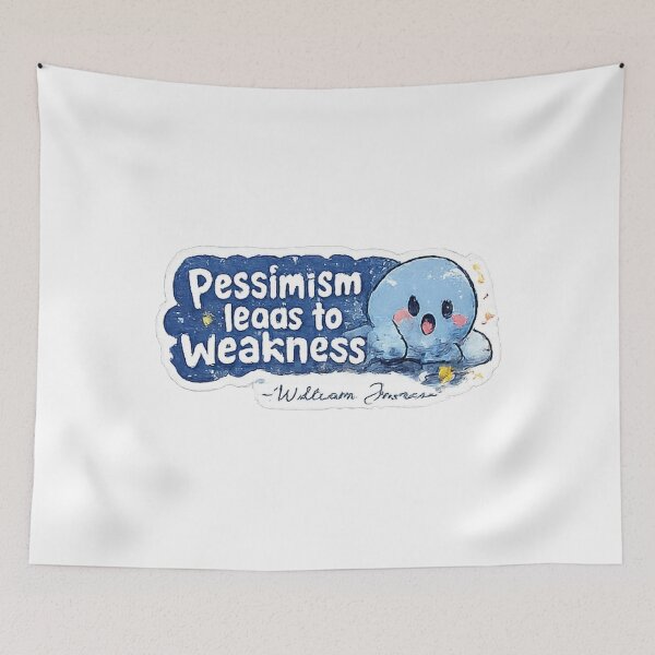 Item preview, Pessimism Leads to Weakness Quote Sticker | William James Inspirational Motivation Design | Cute Positive Mindset Artwork designed and sold by myteesmypassion.