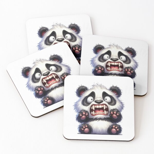 Item preview, Hilarious Exaggerated Panda Cub Cartoon Illustration designed and sold by LunaPixelStudio.