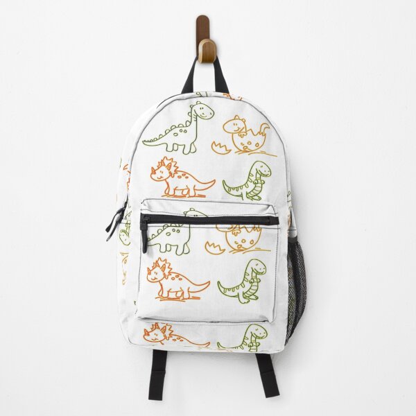 Item preview, Cute Neon Dinosaur Sticker Sheet Retro Line Art Kids Dino Pack Poster designed and sold by DesignArtist.ia.