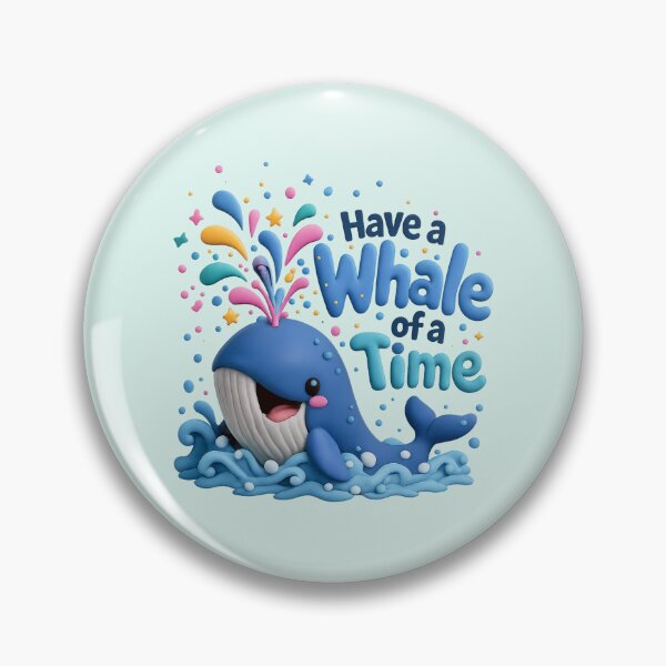 Item preview, Cute Whale Confetti Party | Kawaii 3D Ocean Animal Quote designed and sold by Moons Studio.