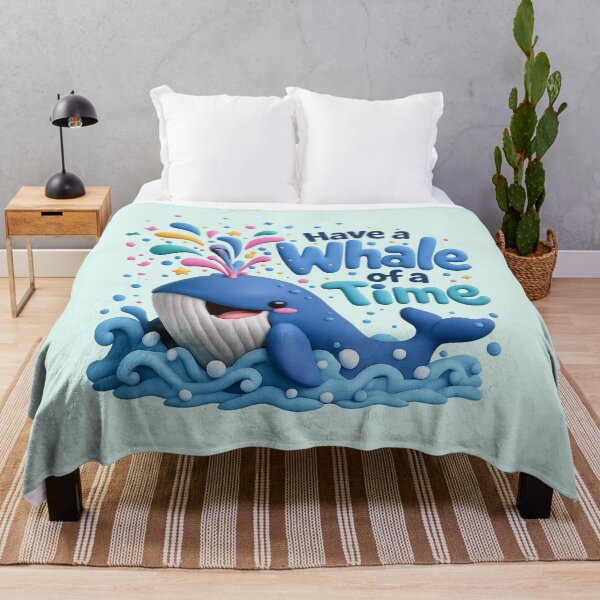 Item preview, Cute Whale Confetti Party | Kawaii 3D Ocean Animal Quote designed and sold by Moons Studio.