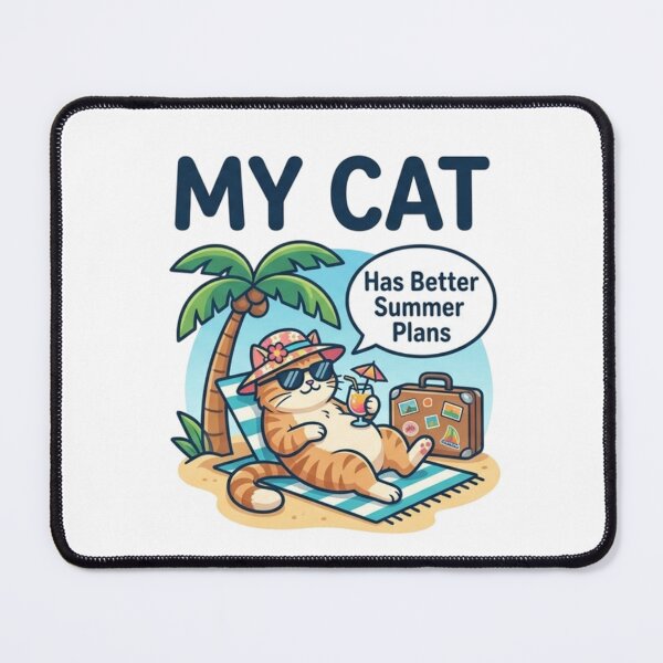Item preview, My Cat Has Better Summer Plans Than Me – Funny Cat Mom Shirt – Cat Lover Summer Tee – Sarcastic Cat Dad Gift designed and sold by @SHINTOSARTSTORE.