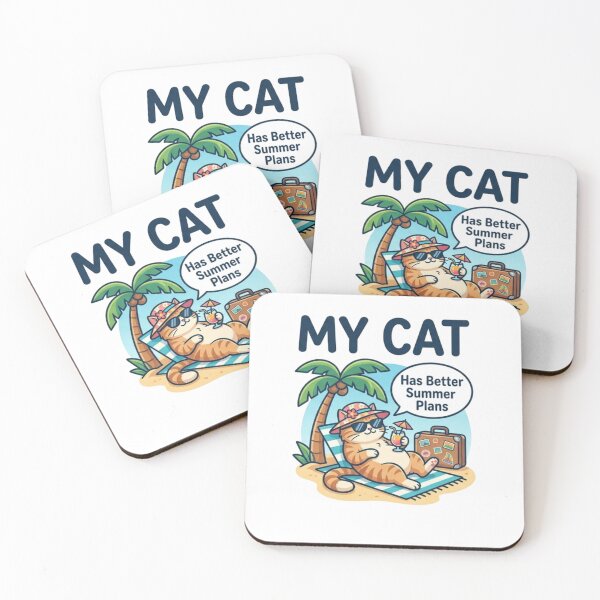 Item preview, My Cat Has Better Summer Plans Than Me – Funny Cat Mom Shirt – Cat Lover Summer Tee – Sarcastic Cat Dad Gift designed and sold by @SHINTOSARTSTORE.