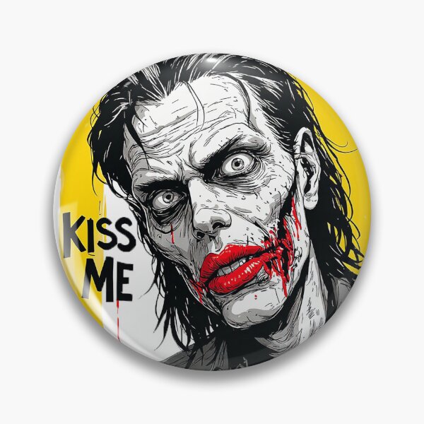 Item preview, Kiss Me Zombie Man Red Lips Horror Comic Art designed and sold by ChaoticZenStudio.